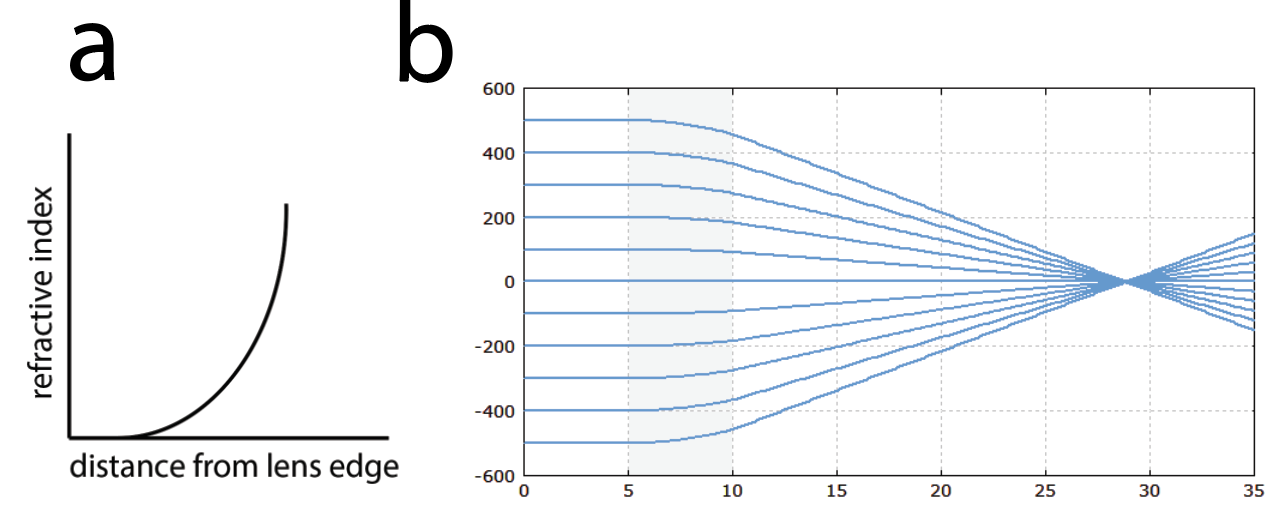 how light diffracts in a GRIN lens 