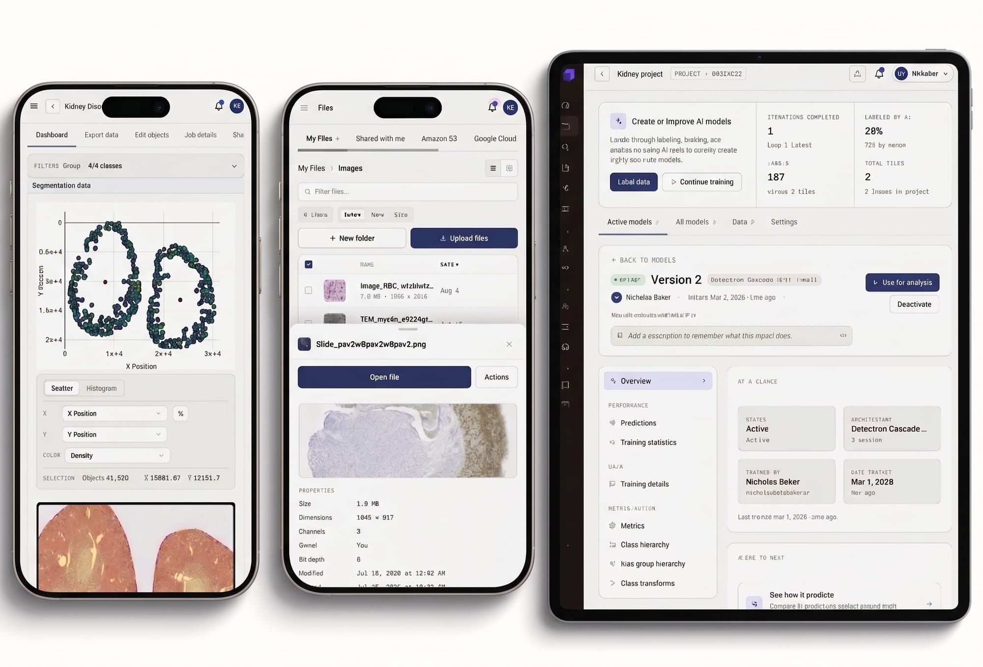 Image of mobile devices with Biodock app