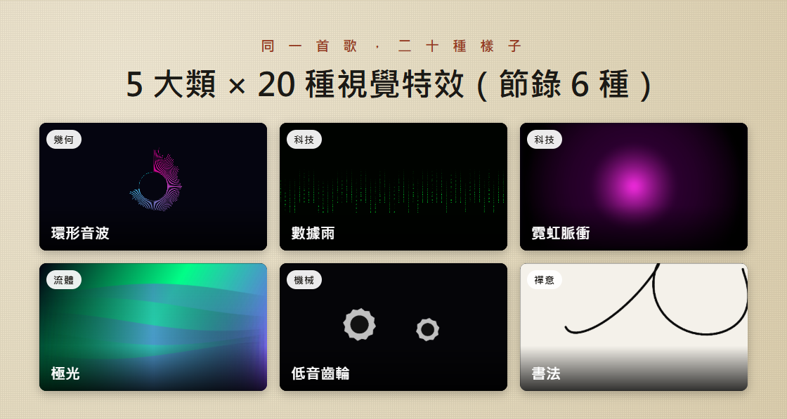 20 種特效節錄
