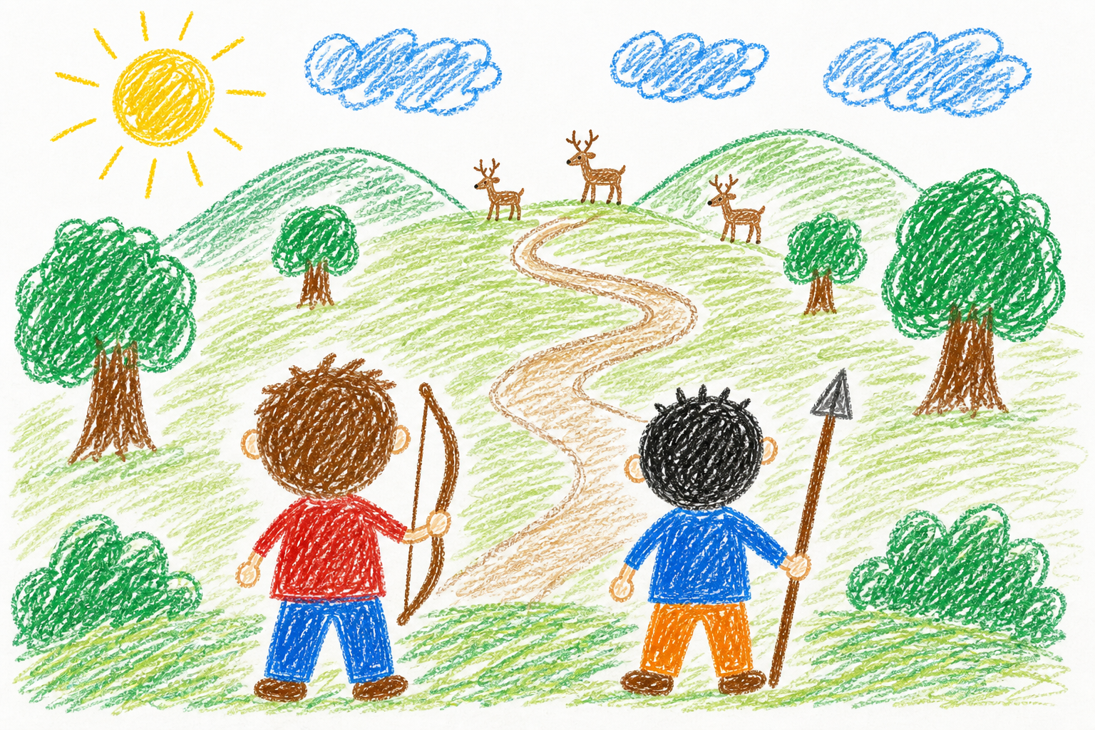 picturebook-style01-crayon-hunters-deer.png