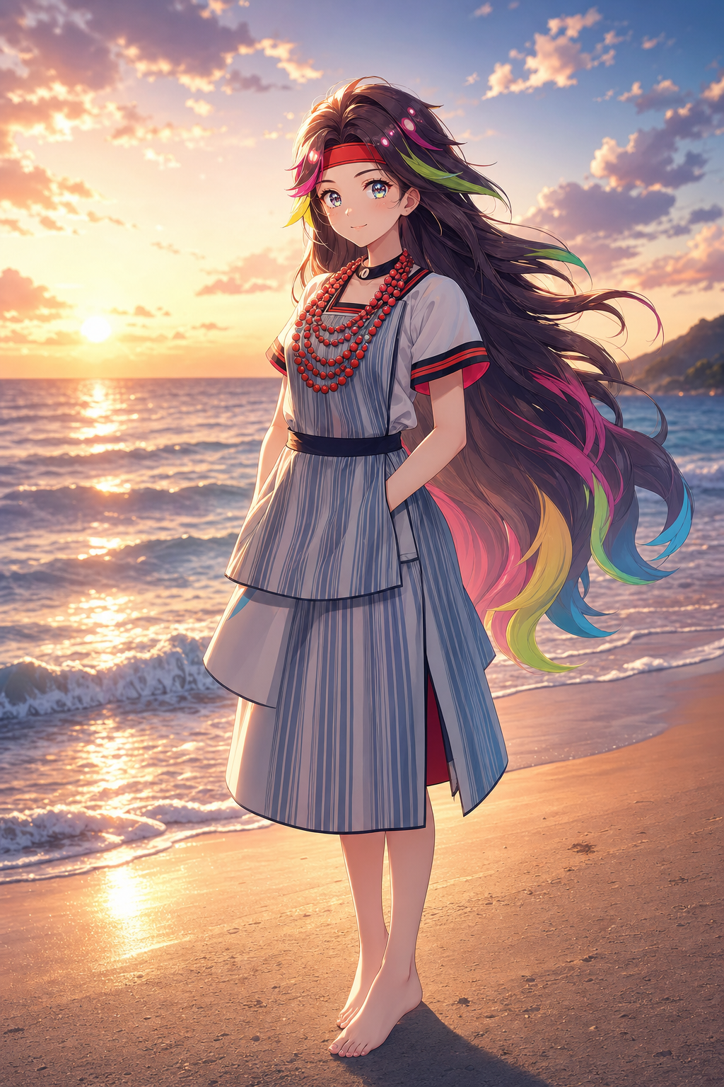 先轉攝影風再轉 Anime,人物拉長成接近成人的比例