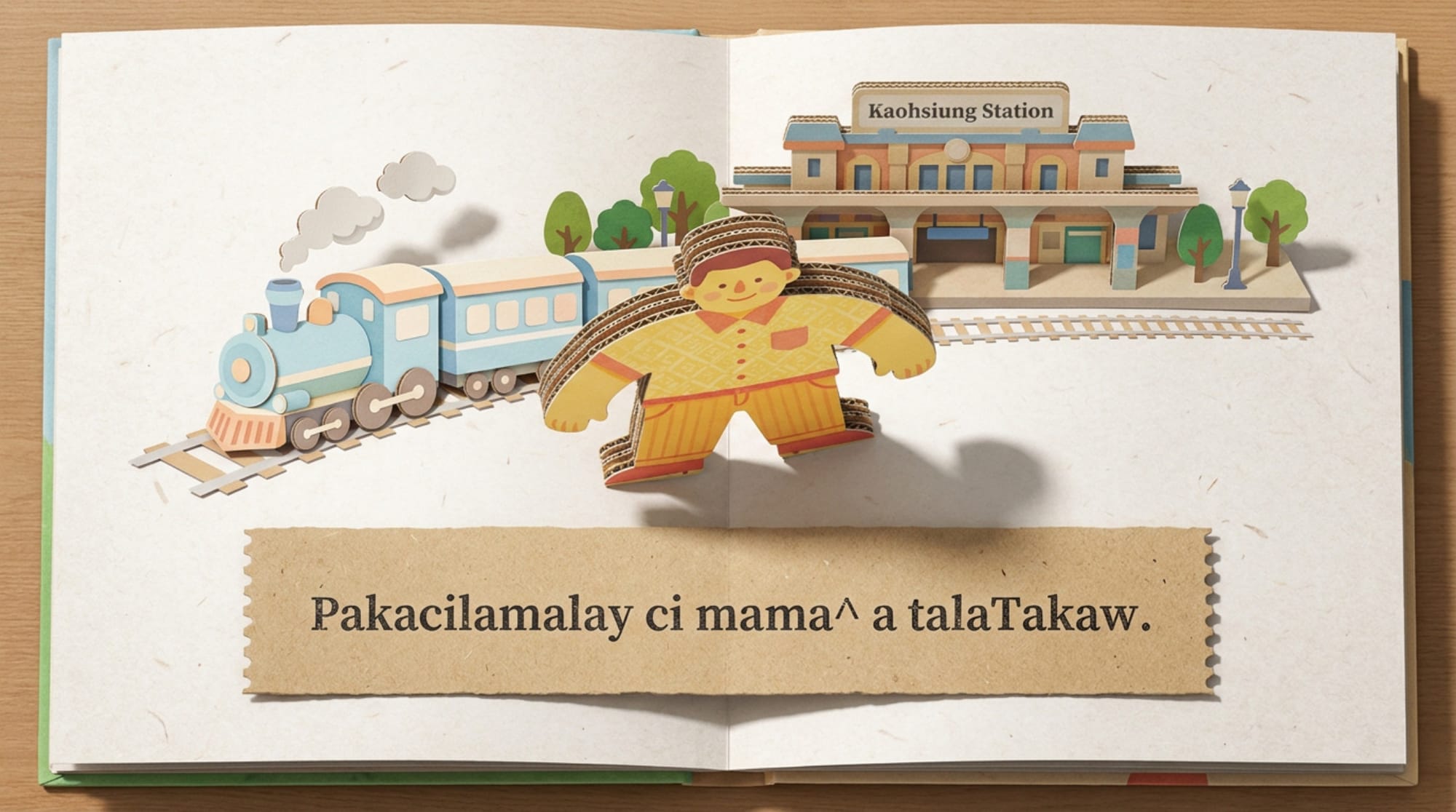 NotebookLM 語法操練 2 基句頁：立體紙雕書＋Pakacilamalay ci mama^ a talaTakaw.