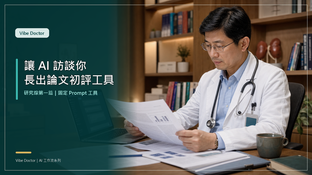 Vibe Doctor：讓 AI 訪談你，自己長出一個論文初評工具