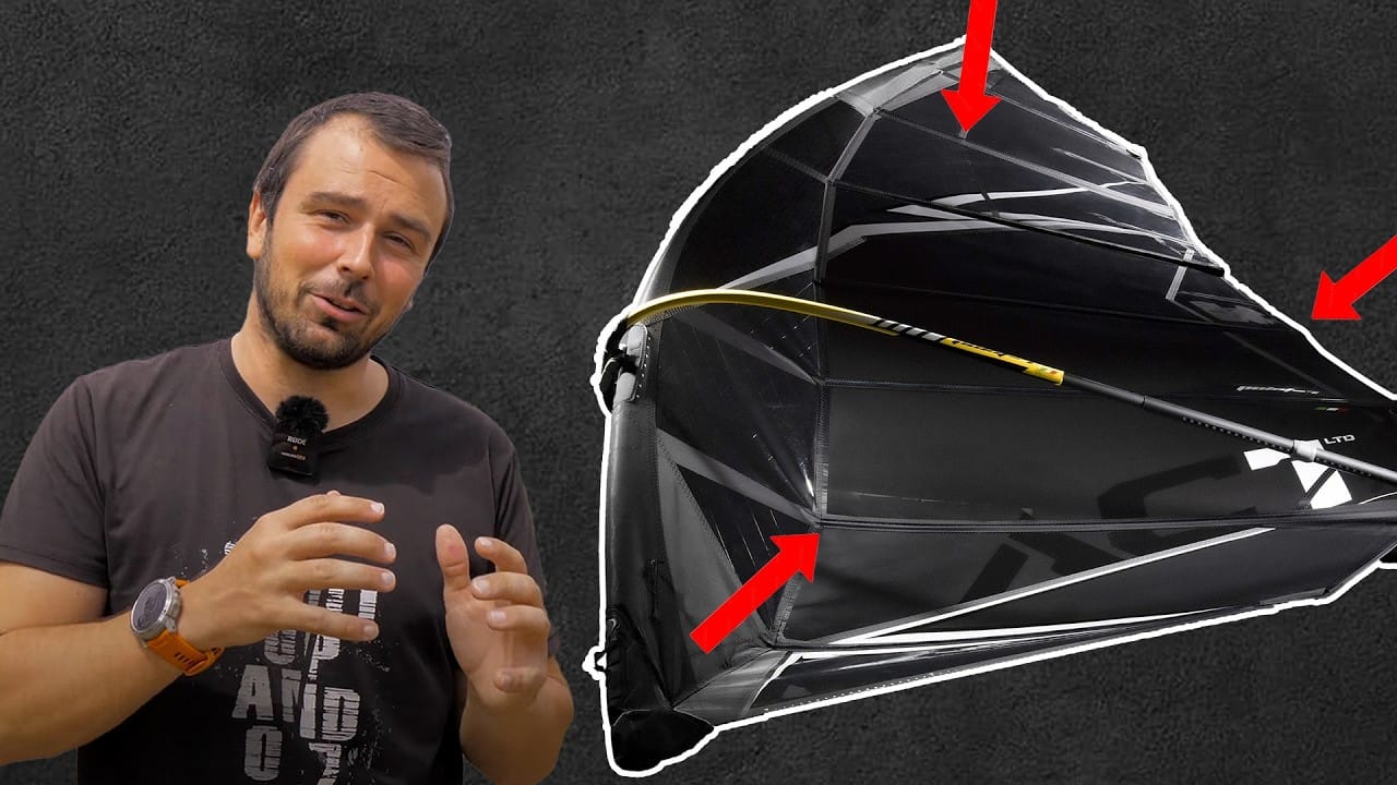 Visual Cue From Boom End Reveals Incorrect Windsurf Batten Tension