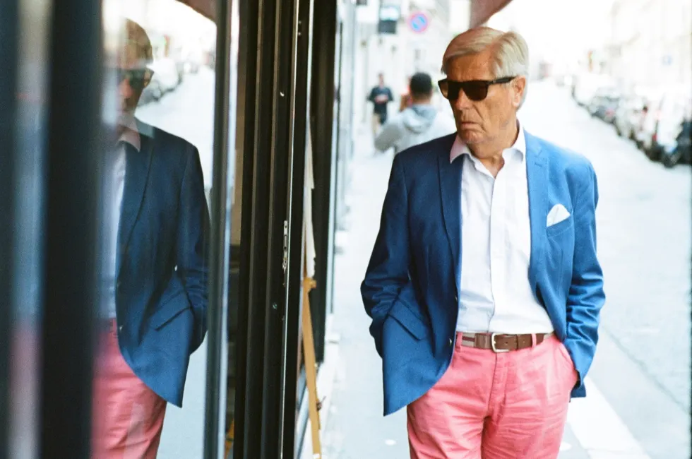 Homme pantalon rose