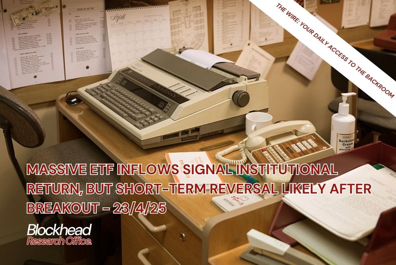 Massive ETF Inflows Signal Institutional Return, But Short-Term Reversal Likely After Breakout
