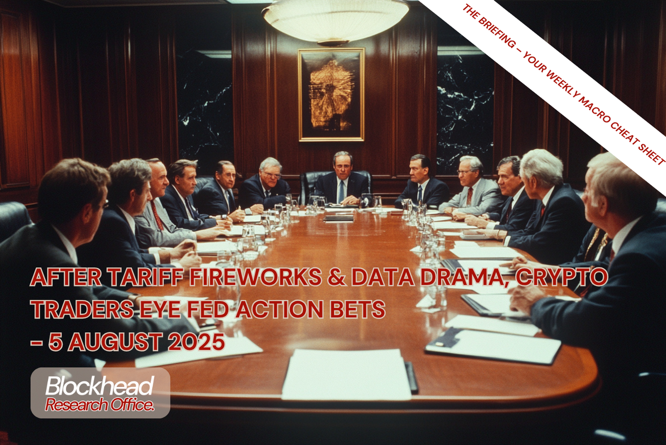 After Tariff Fireworks & Data Drama, Crypto Traders Eye Fed Action Bets