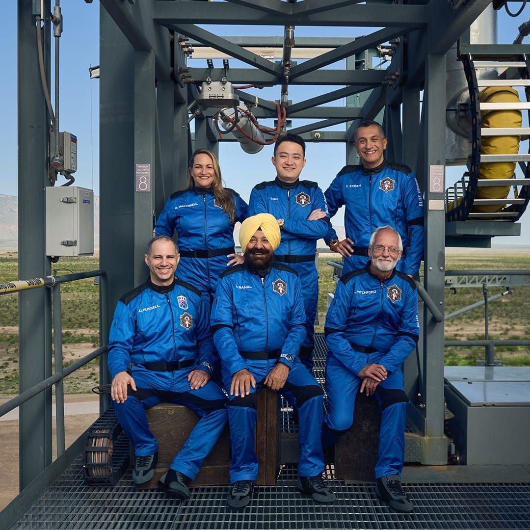 Crypto Billionaire Justin Sun Completes Suborbital Flight on Blue Origin's New Shepard