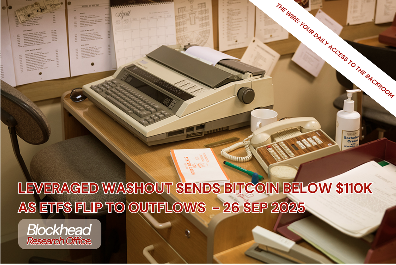 Leveraged Washout Sends Bitcoin Below $110K as ETFs Flip to Outflows