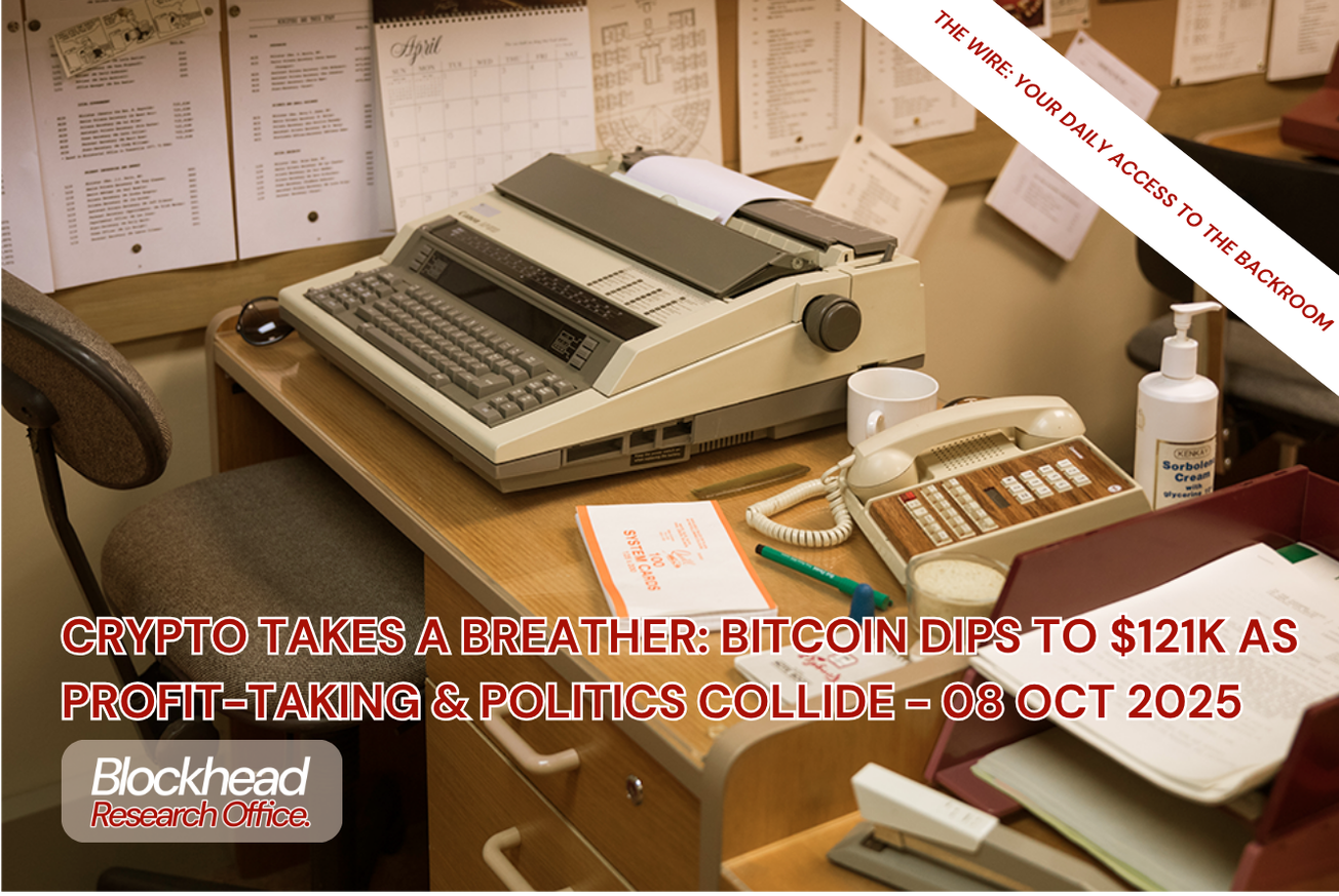 Crypto Takes a Breather: Bitcoin Dips to $121K as Profit-Taking & Politics Collide