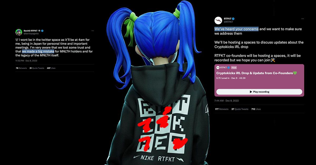 “We Made a Huge Mistake”: Nike’s RTFKT Responds to Backlash