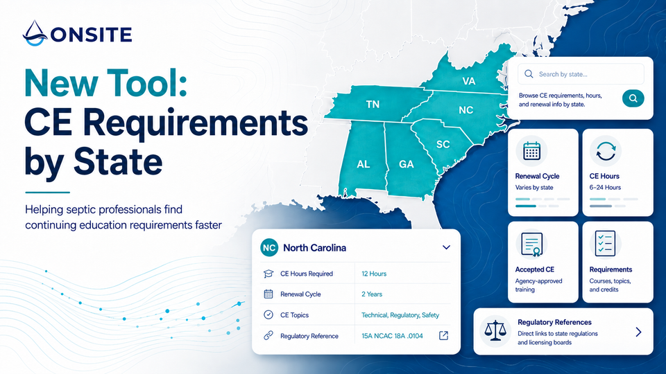 Onsite Launches a New Tool for Navigating Septic Industry CE Requirements