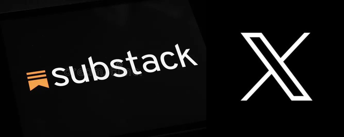 Substack and X logos