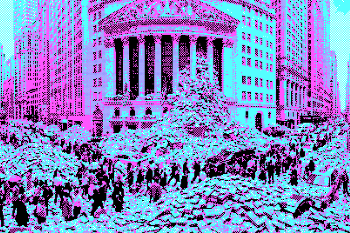 Wall Street dat overloopt met geld