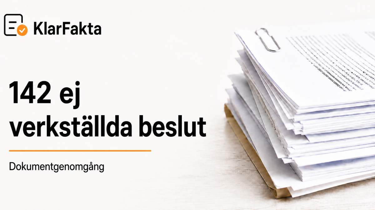 142 ej verkställda beslut på ett år