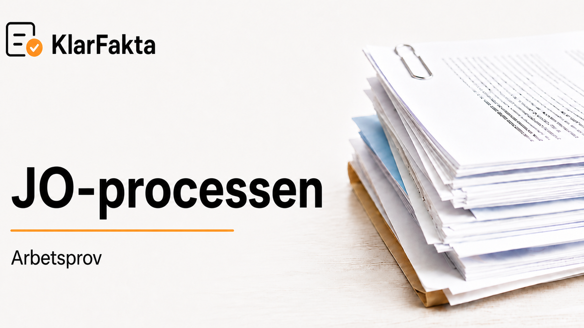 Arbetsprov: JO-processen