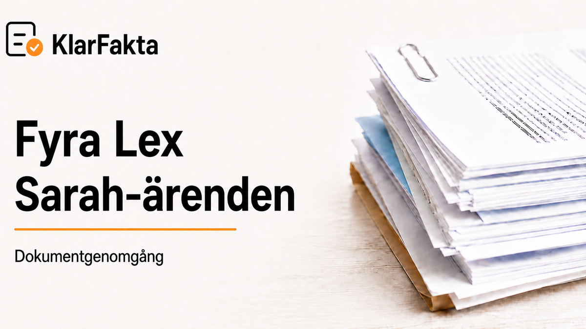 Fyra Lex Sarah-ärenden ledde till bredare granskning