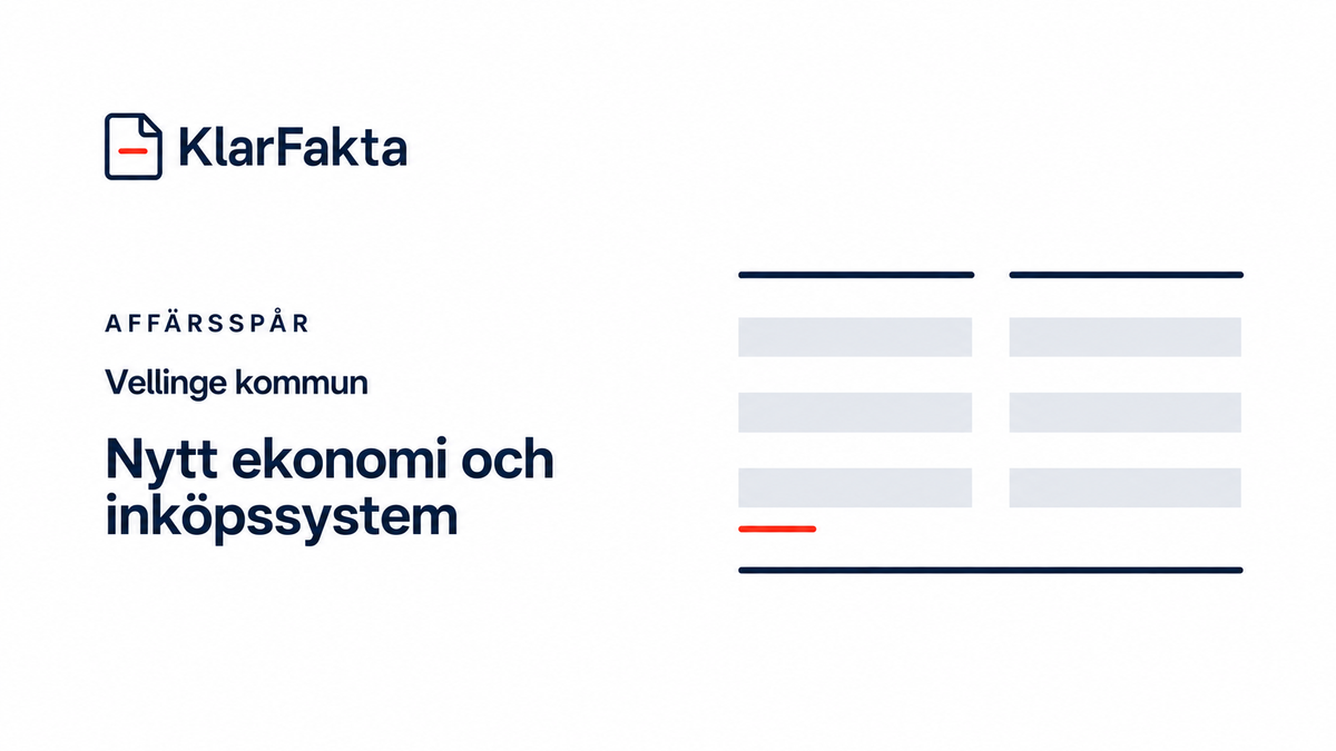 Vellinge kommun – nytt ekonomi och inköpssystem