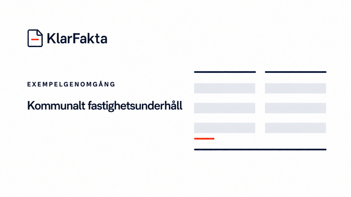 Kommunalt fastighetsunderhåll – vad öppna handlingar visar
