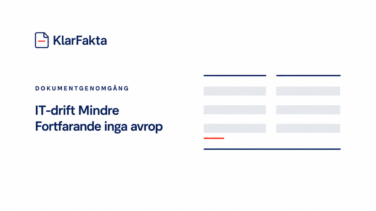 Fler handlingar om IT-drift Mindre – men fortfarande inga avrop