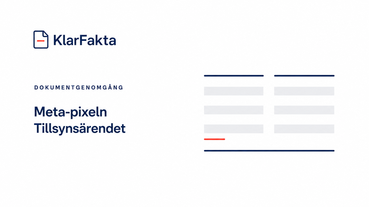 När Meta-pixeln blev ett tillsynsärende