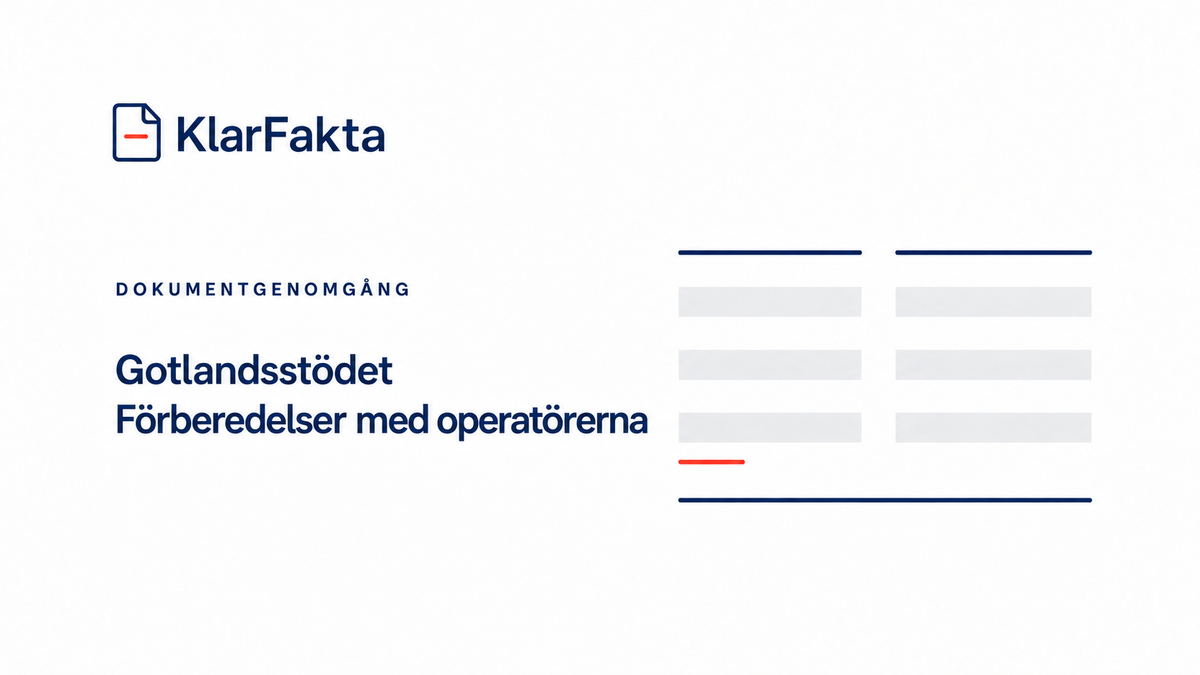 Mejlen visar hur Gotlandsstödet förbereddes med operatörerna