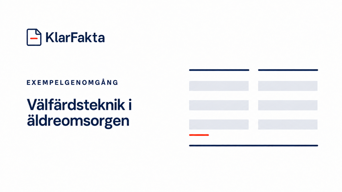 Välfärdsteknik i äldreomsorgen – vad öppna handlingar visar