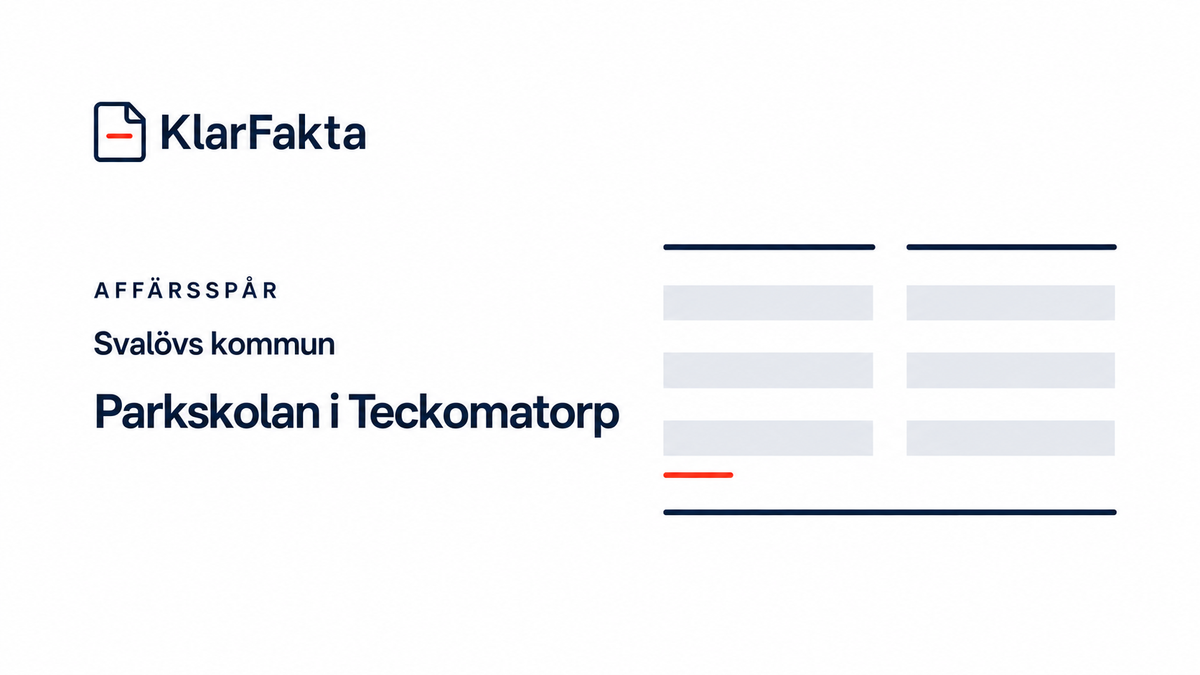 Svalövs kommun – Parkskolan i Teckomatorp
