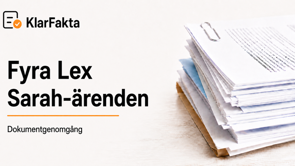 Fyra Lex Sarah-ärenden ledde till bredare granskning