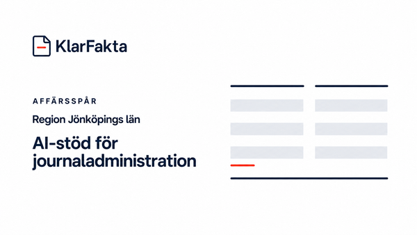 Region Jönköpings län – AI-stöd för journaladministration