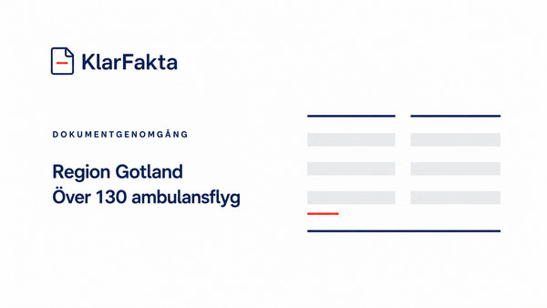 Över 130 ambulansflyg utan annonserad upphandling i Region Gotland