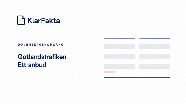 Bara ett anbud kom in till Gotlandstrafiken