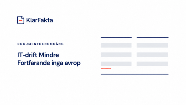 Fler handlingar om IT-drift Mindre – men fortfarande inga avrop