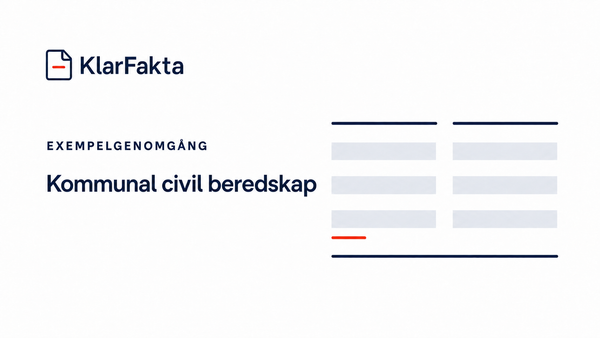 Kommunal civil beredskap – från planering till upphandling
