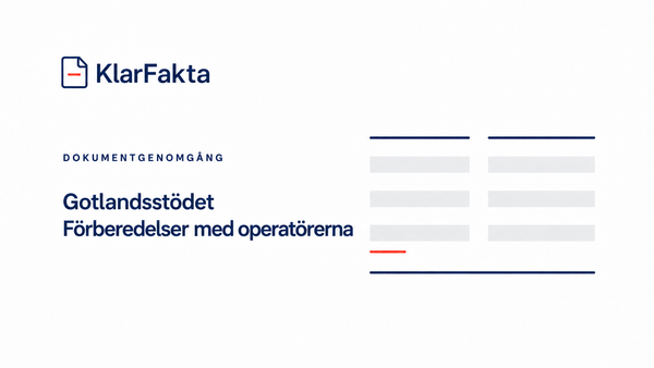 Mejlen visar hur Gotlandsstödet förbereddes med operatörerna