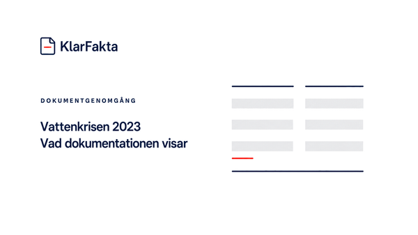 Vattenkrisen i Visby 2023 – vad dokumentationen visar i praktiken