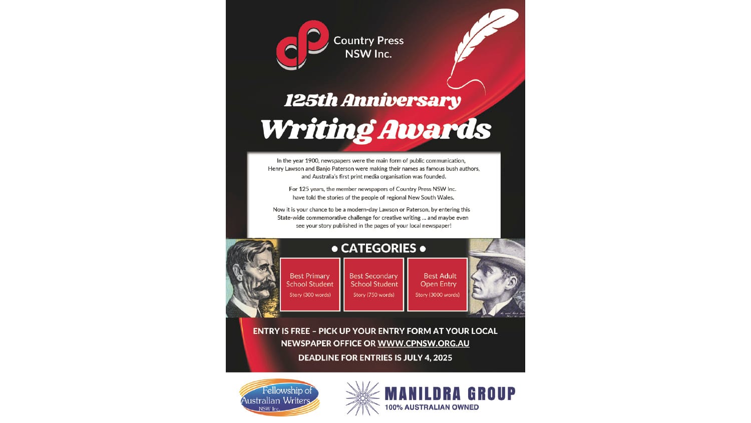 Deadline Approaching For Writing Competition