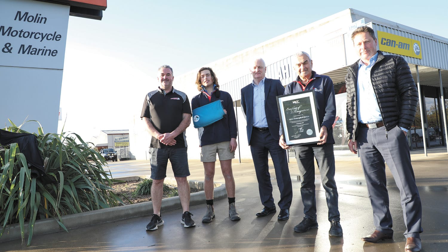 VACC recognises Molin Motorcycle and Marine for 75 years
