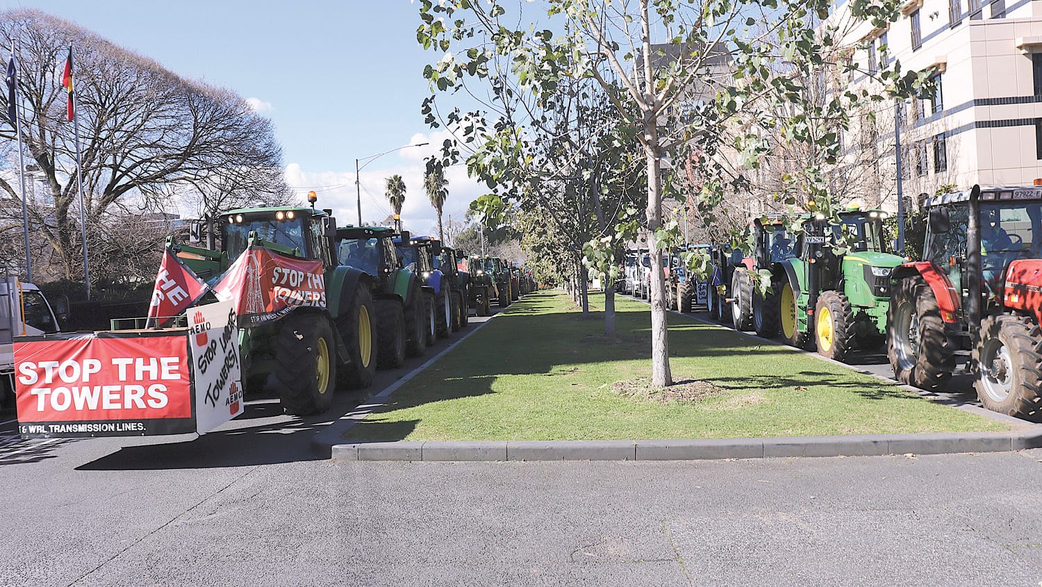 People Rally as Towers Loom