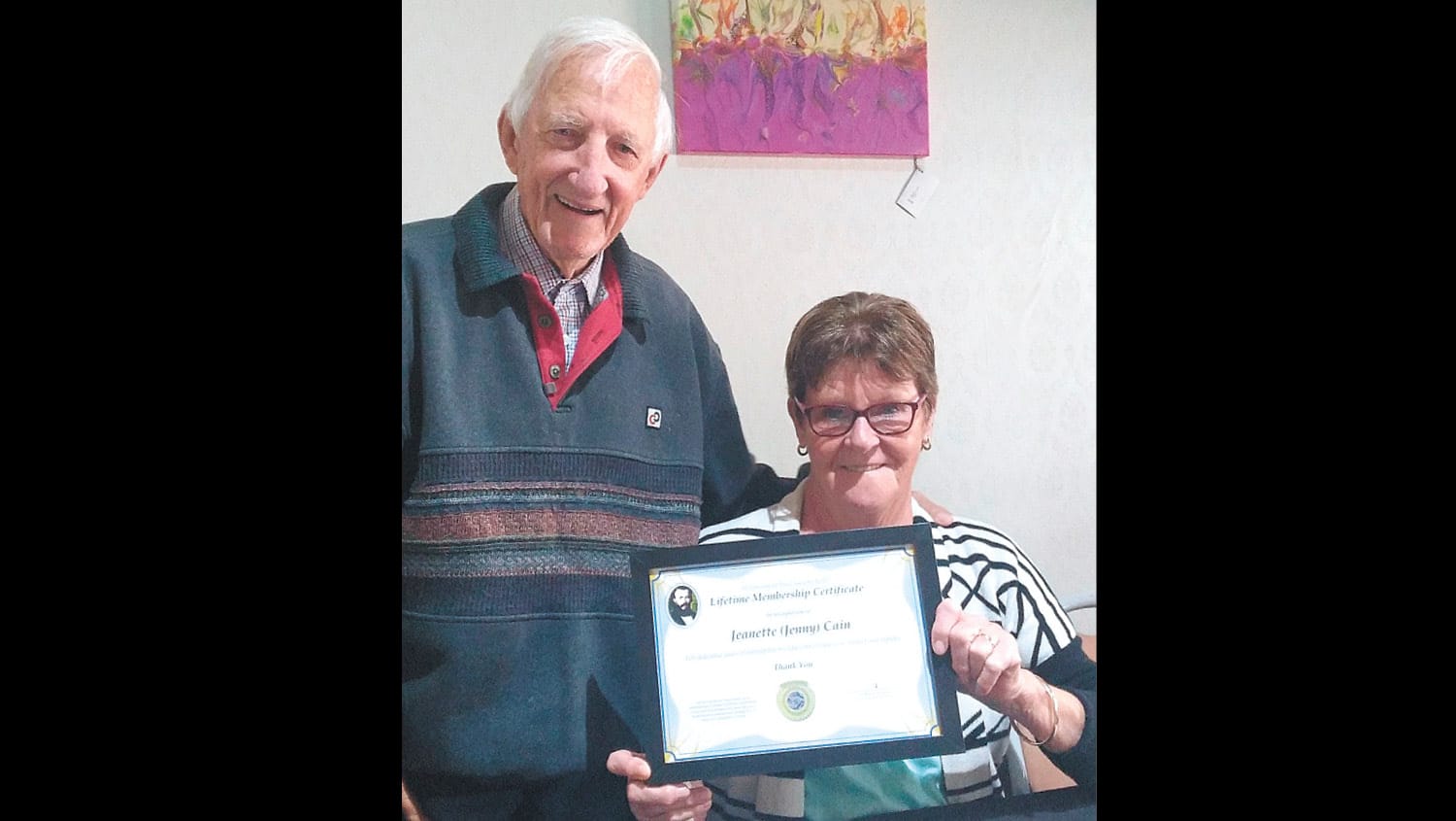 Jenny’s Dedication Recognised
