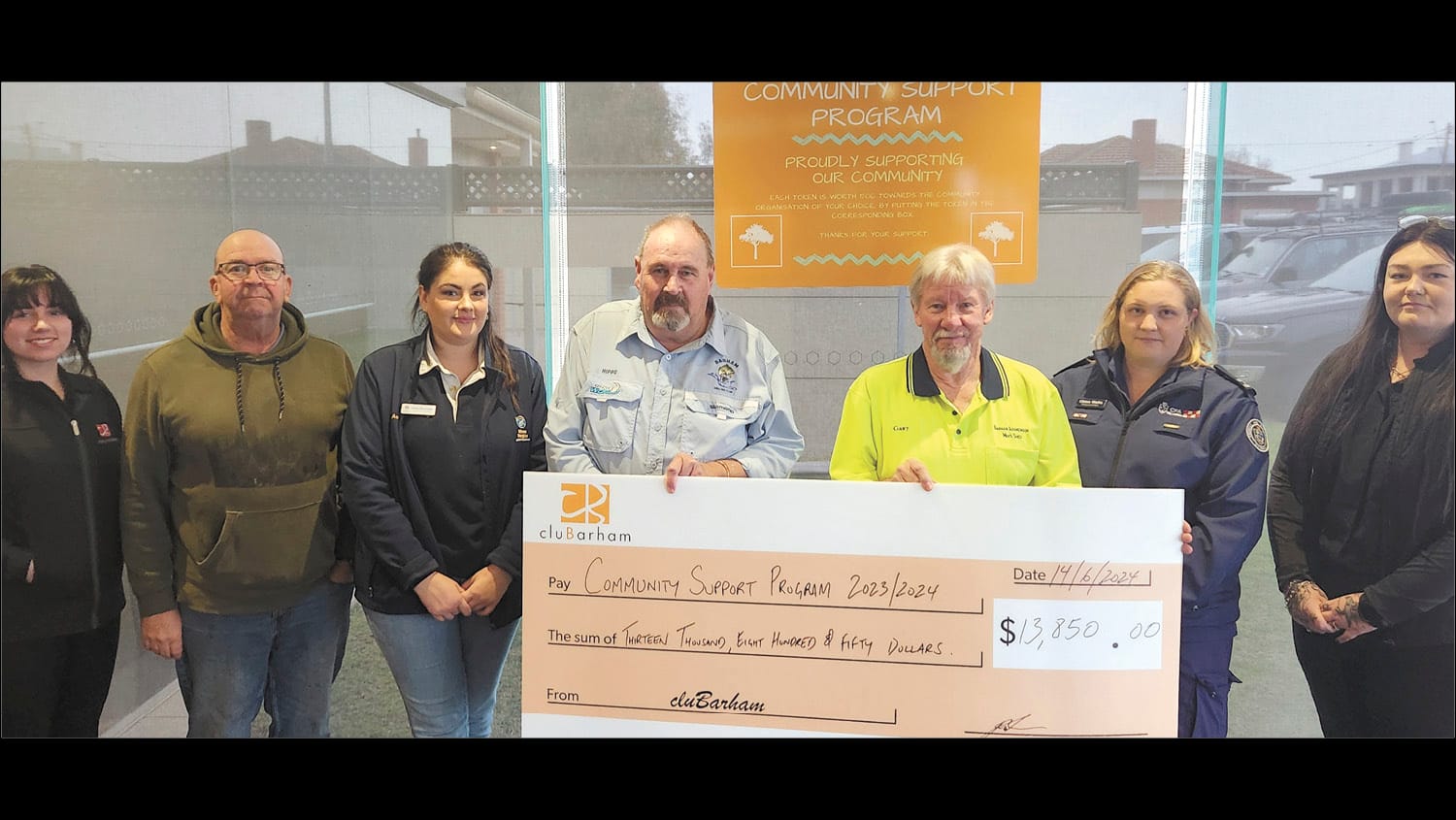 cluBarham Community Support Program 2023-2024 Donation