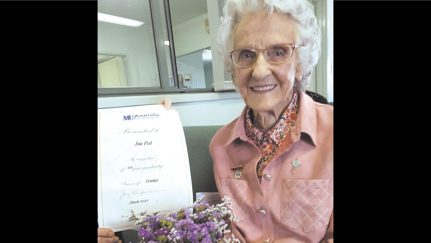 Mothers’ Union Recognition for Ina