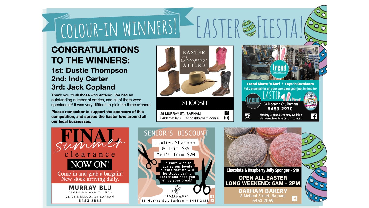 Easter Fiesta Winners