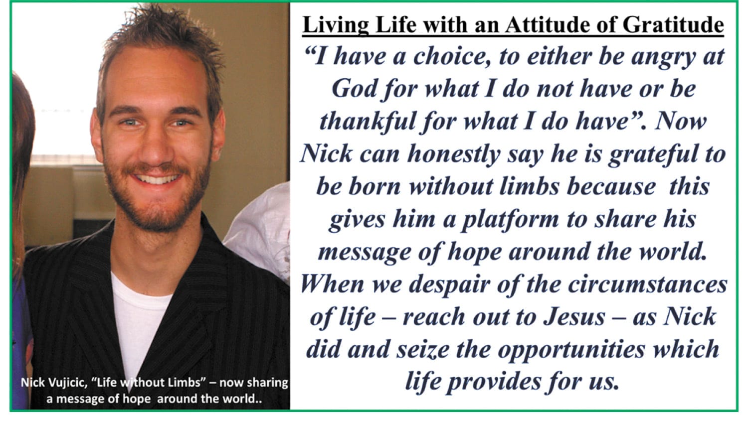 Living Life with an Attitude of Gratitude