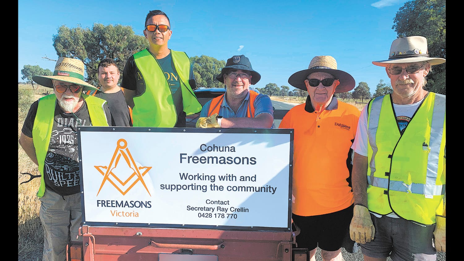 Cohuna Freemasons Cleaning up our Community