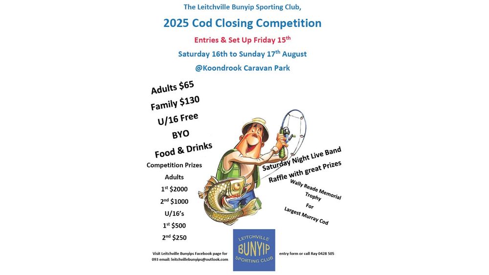 Bunyips Cod Closing Comp Nears post image
