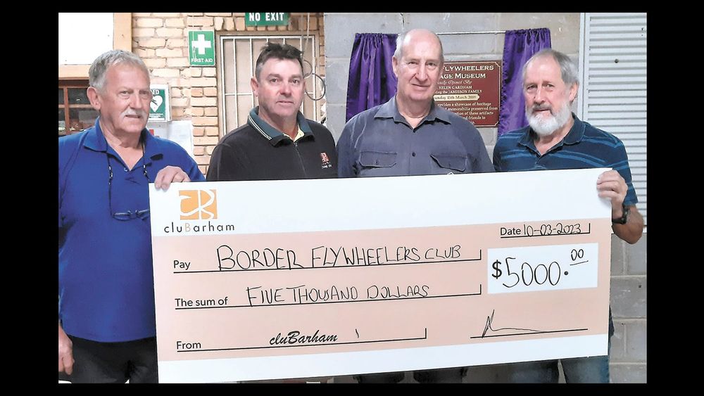 cluBarham supports The Border Flywheelers Club Inc. to the tune of $5,000 post image