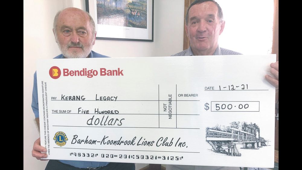 Lions Donate to Kerang Legacy post image