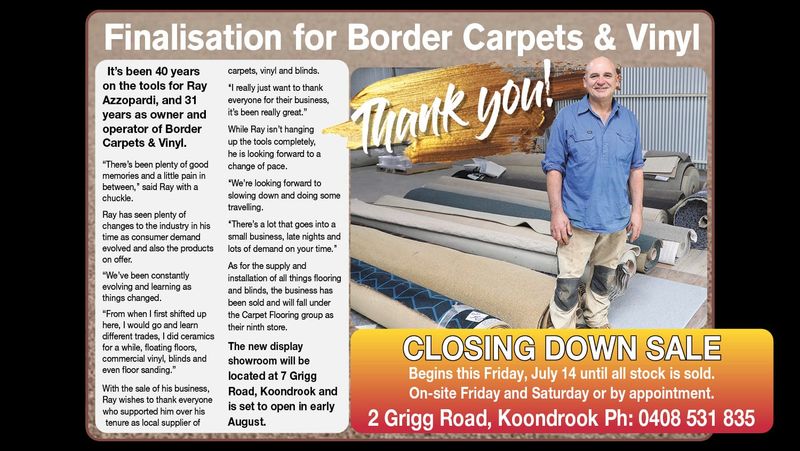 Finalisation for Border Carpets & Vinyl post image