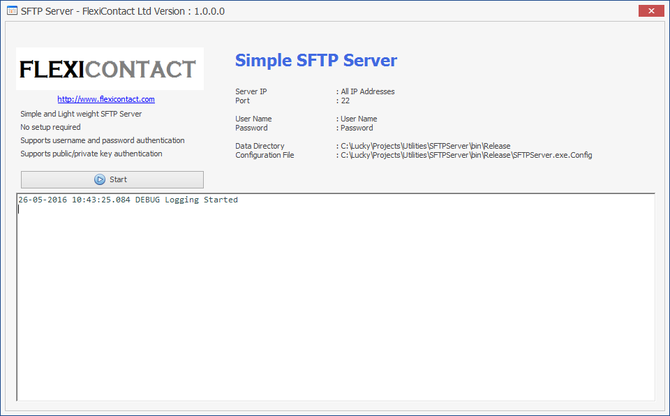 Simple SFTPServer